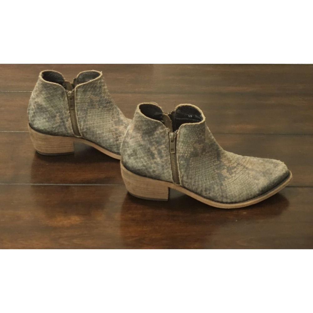 Liberty Black Inara Python Snakeskin Print Leather Boots Women's Size 10 Western